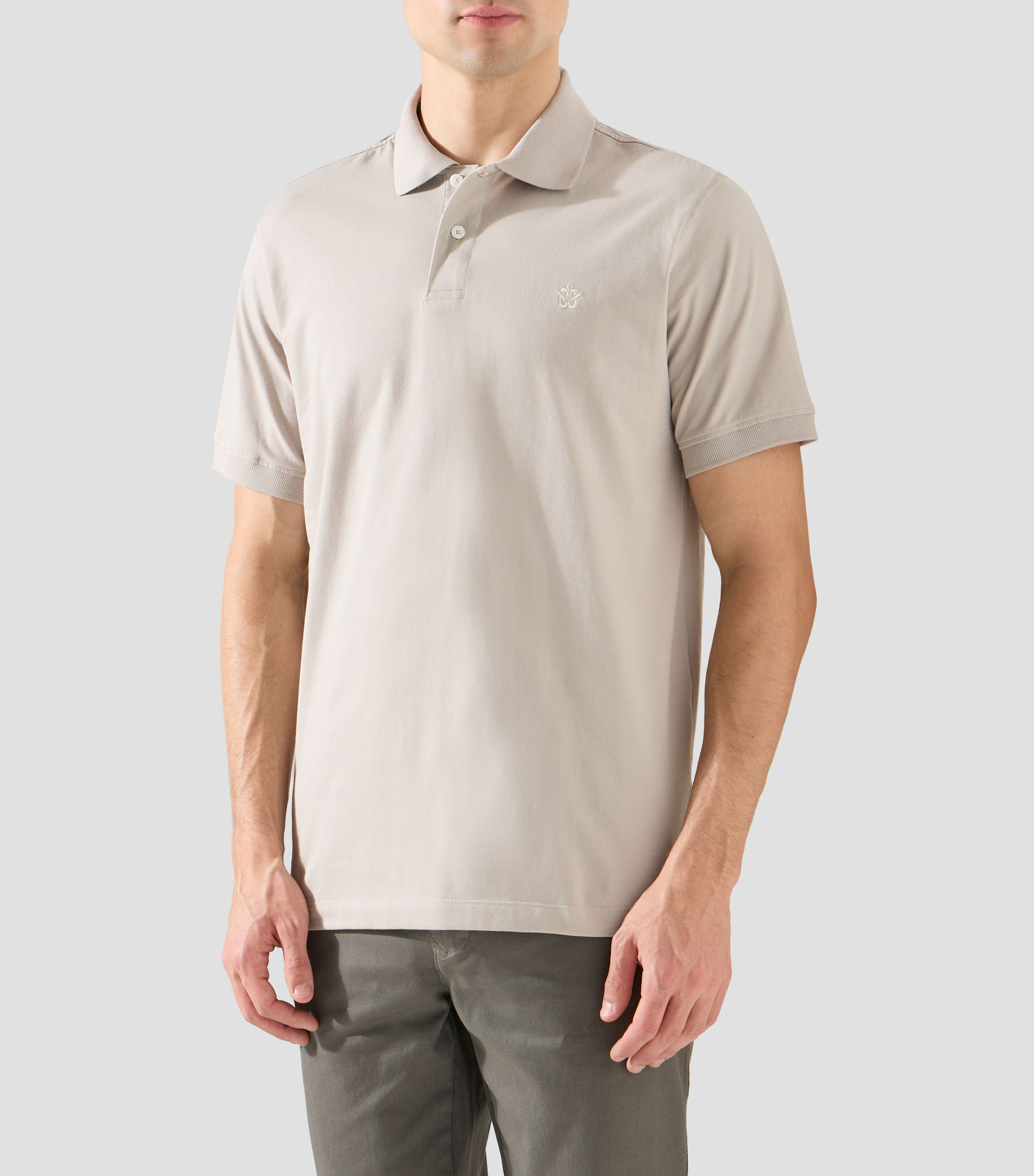 Playera tipo polo manga corta lisa Hombre